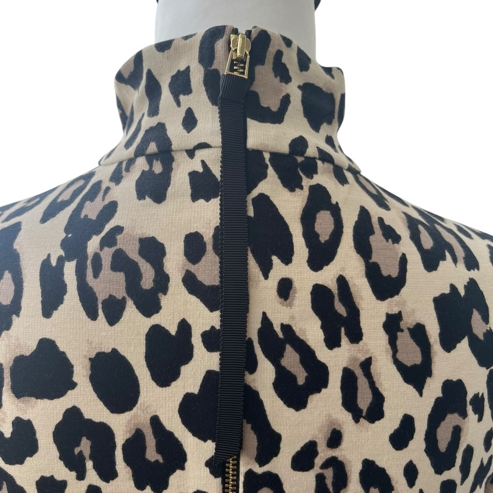 Kate Spade Black and Tan Animal Print Turtleneck - Picture 5 of 10